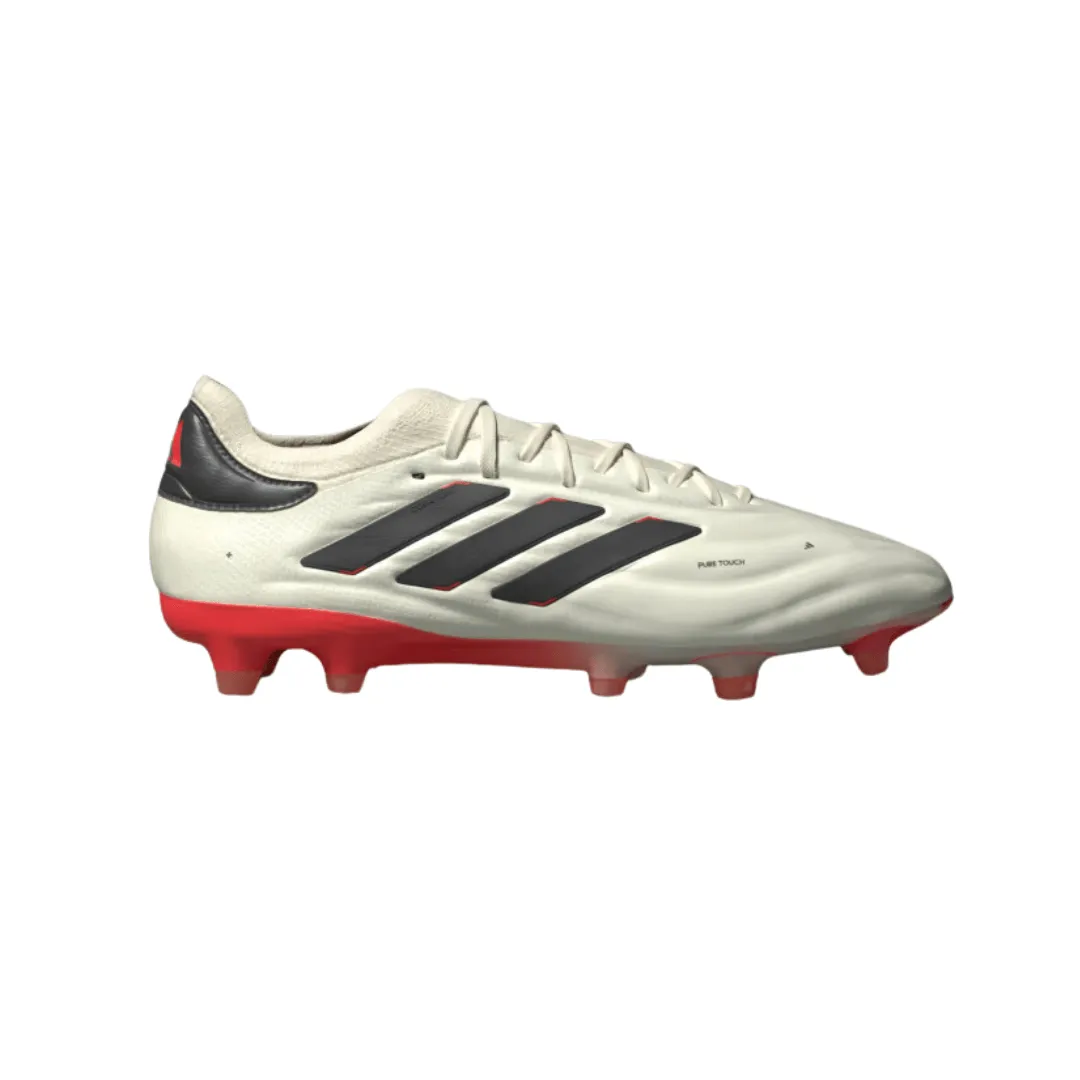Adidas - Copa Pure 2 Elite KT Firm Ground Soccer Cleats  - Ivory / Core Black / Solar Red