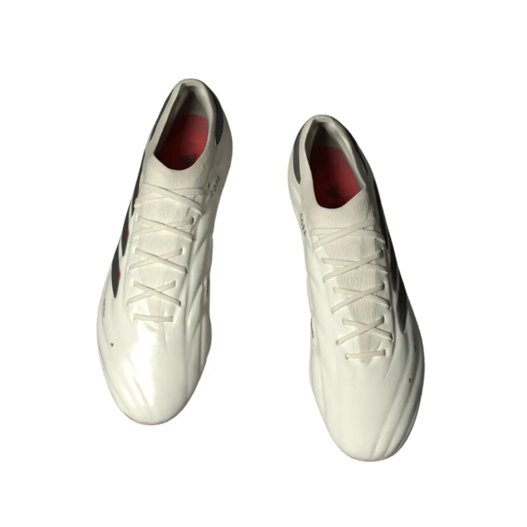 Adidas - Copa Pure 2 Elite KT Firm Ground Soccer Cleats  - Ivory / Core Black / Solar Red