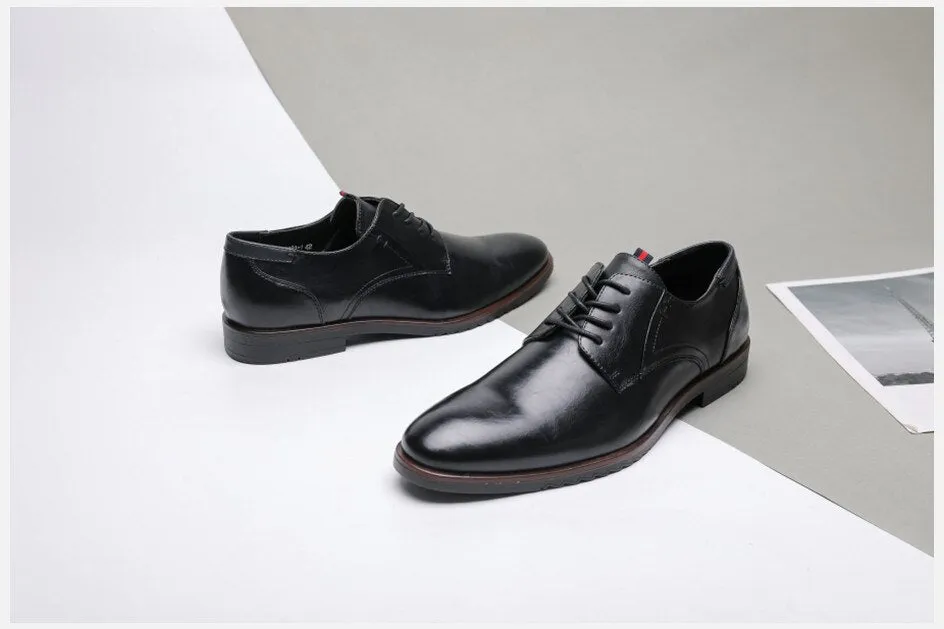Angelo Ricci™ Classic Leather Elegant Oxford Shoes