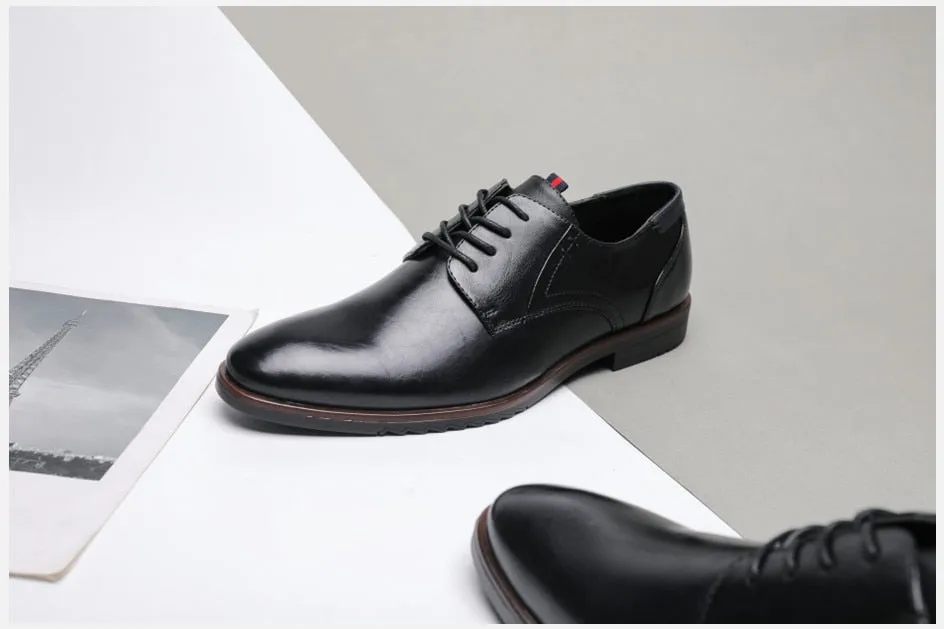 Angelo Ricci™ Classic Leather Elegant Oxford Shoes