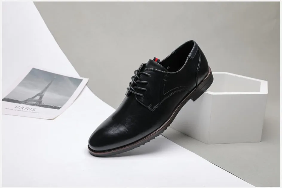 Angelo Ricci™ Classic Leather Elegant Oxford Shoes