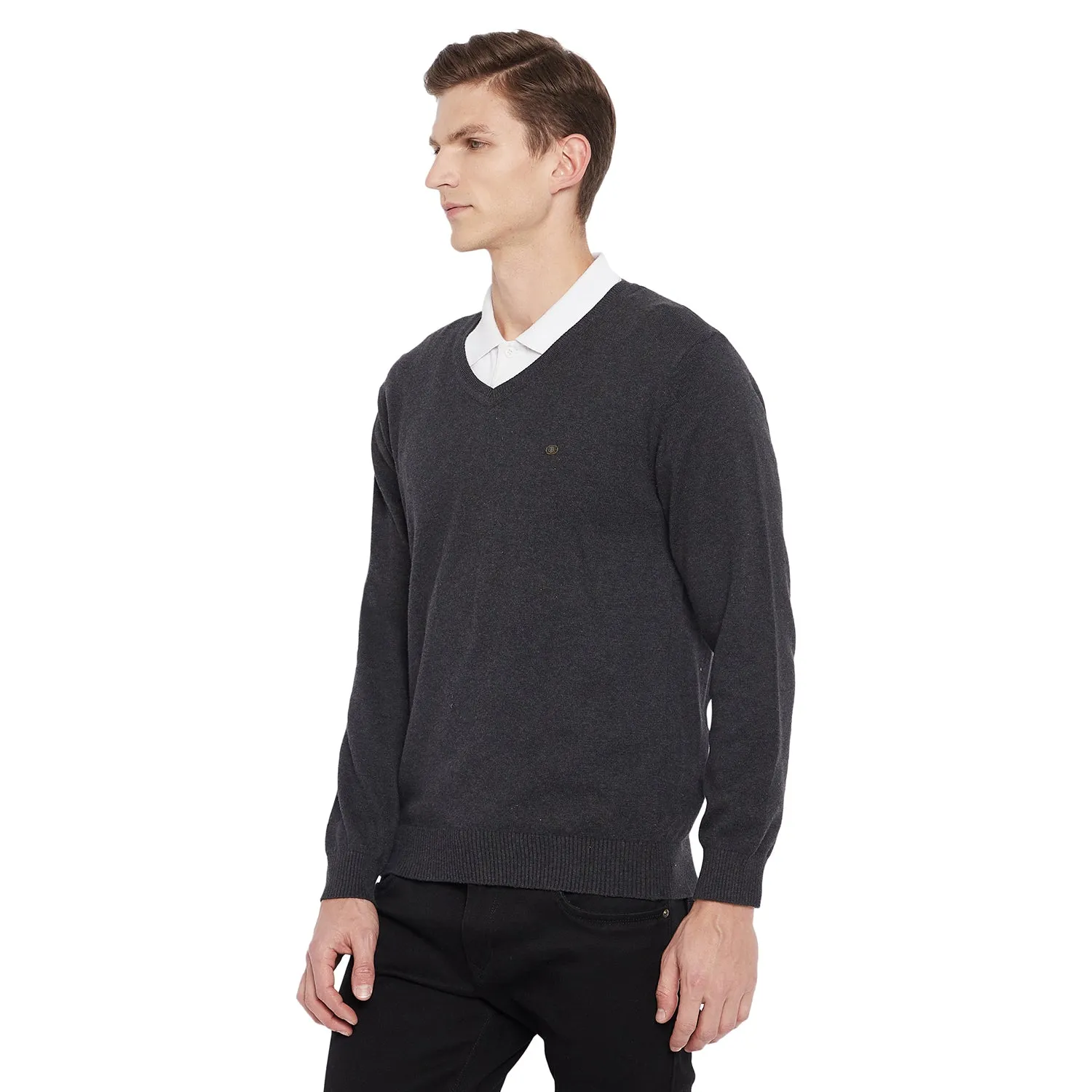 Duke Stardust Men Full Sleeve V Neck Sweater (SDS461)