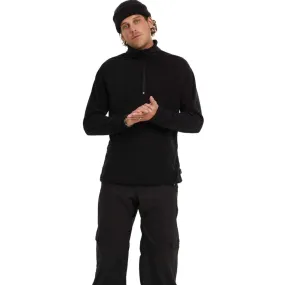 Elude Men's Microfleece 1/4 Zip - True Black