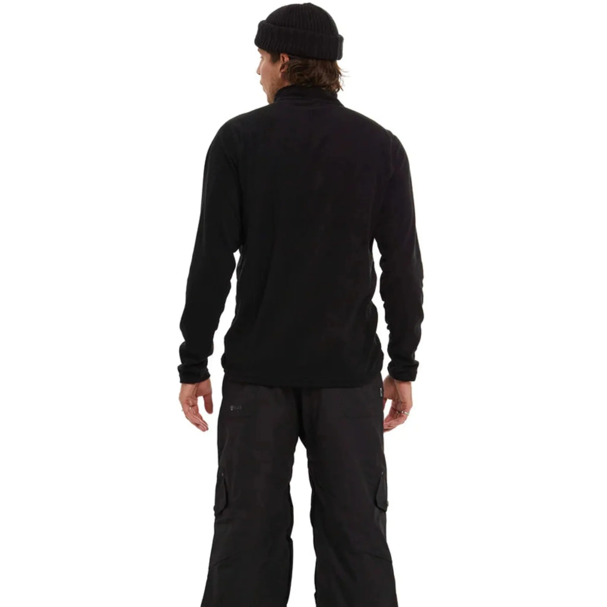 Elude Men's Microfleece 1/4 Zip - True Black