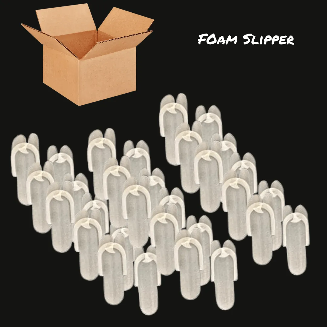 Foam Slipper - White (box/ 30 pack)