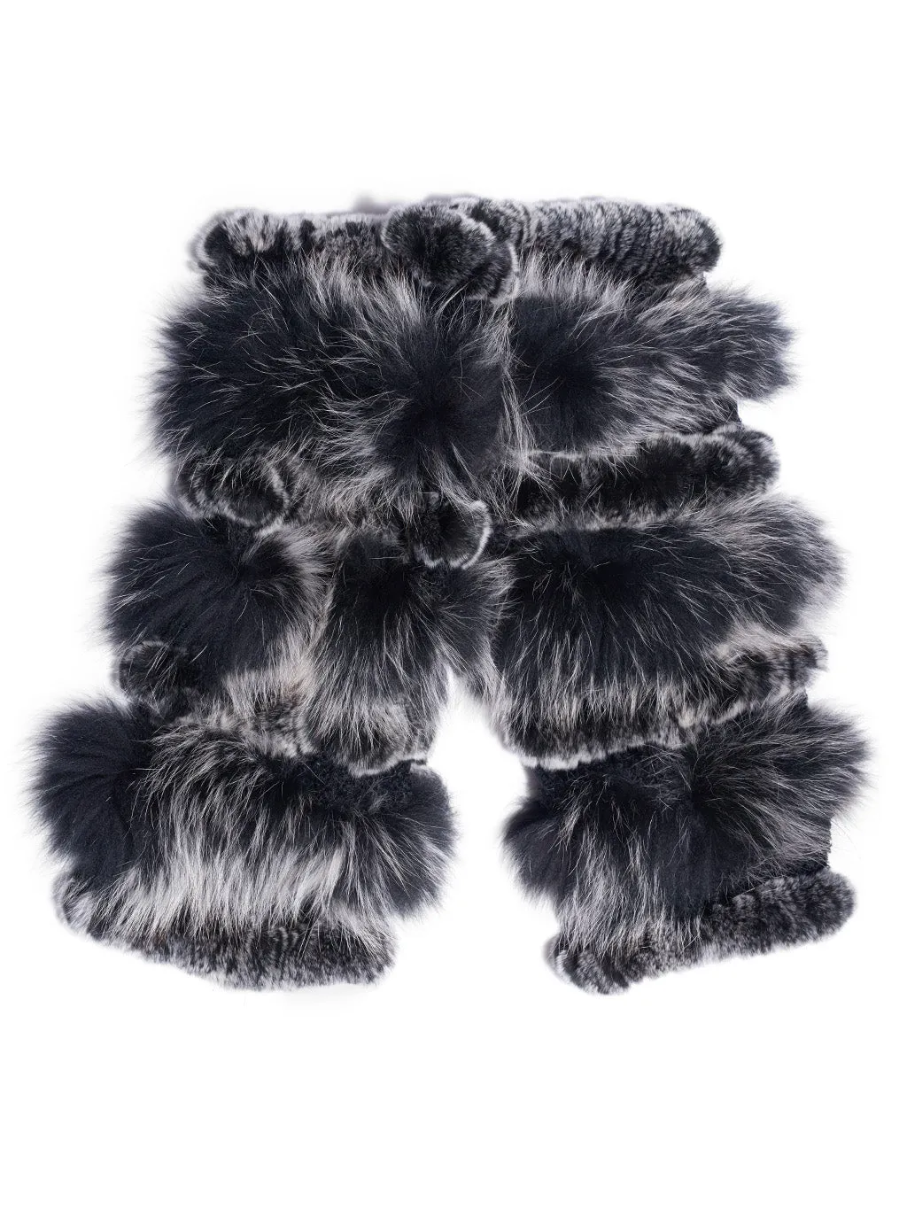 Fox Fur and Rex Rabbit Boot Cover/Leg Warmer