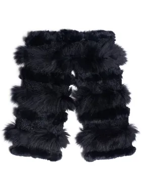 Fox Fur and Rex Rabbit Boot Cover/Leg Warmer