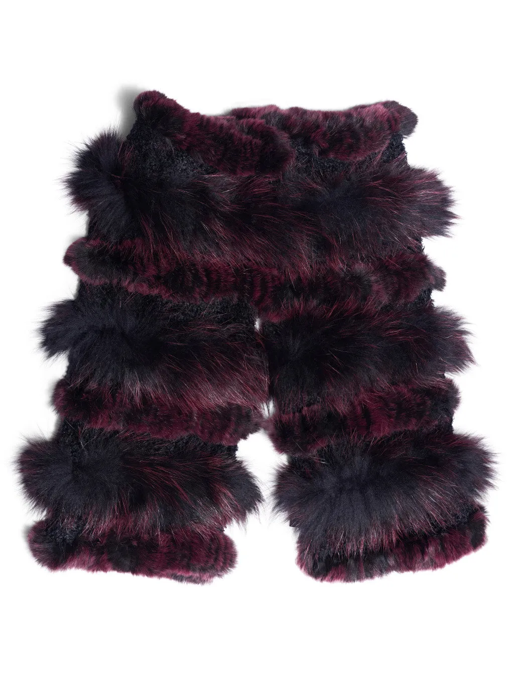 Fox Fur and Rex Rabbit Boot Cover/Leg Warmer