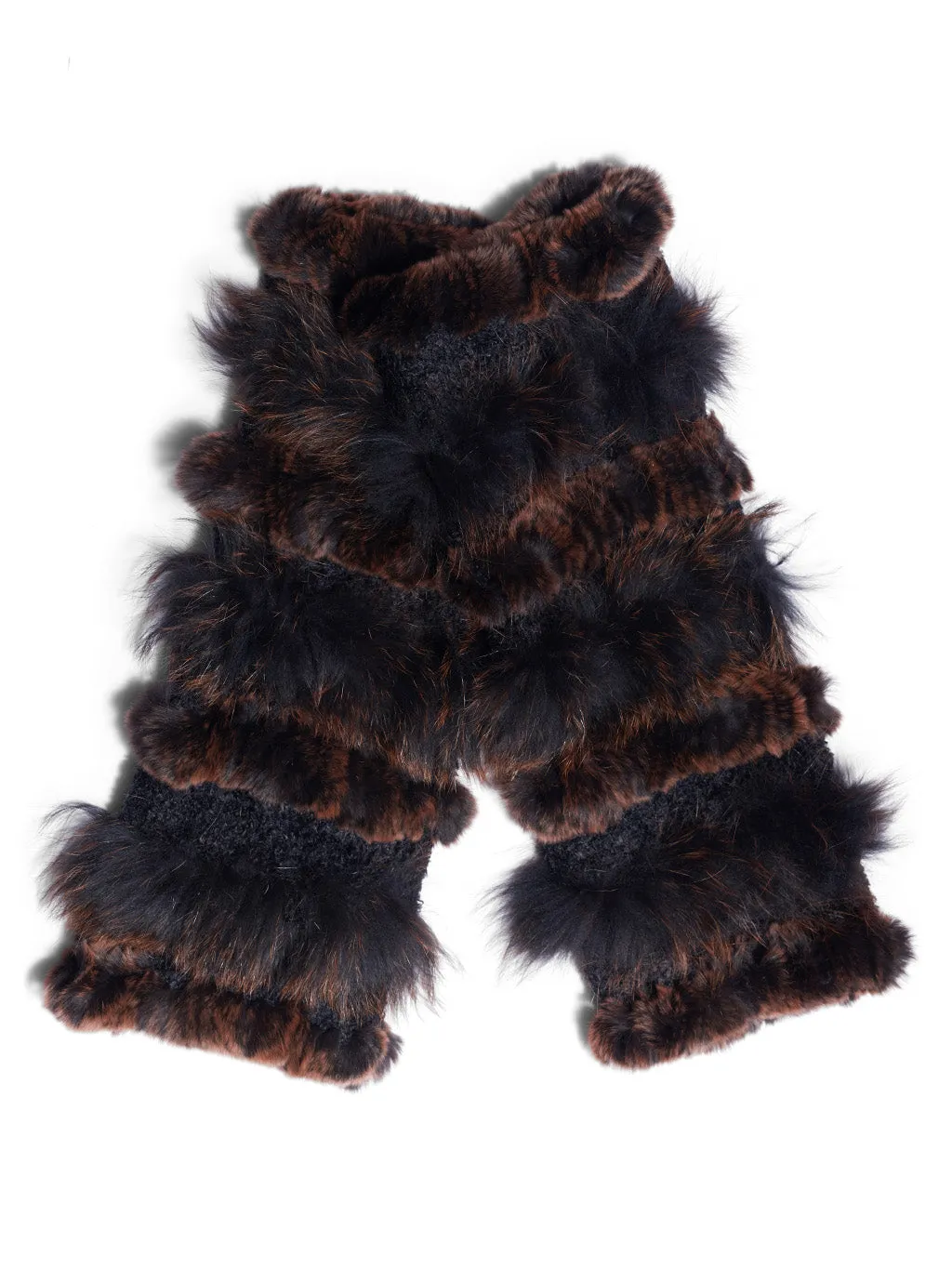 Fox Fur and Rex Rabbit Boot Cover/Leg Warmer