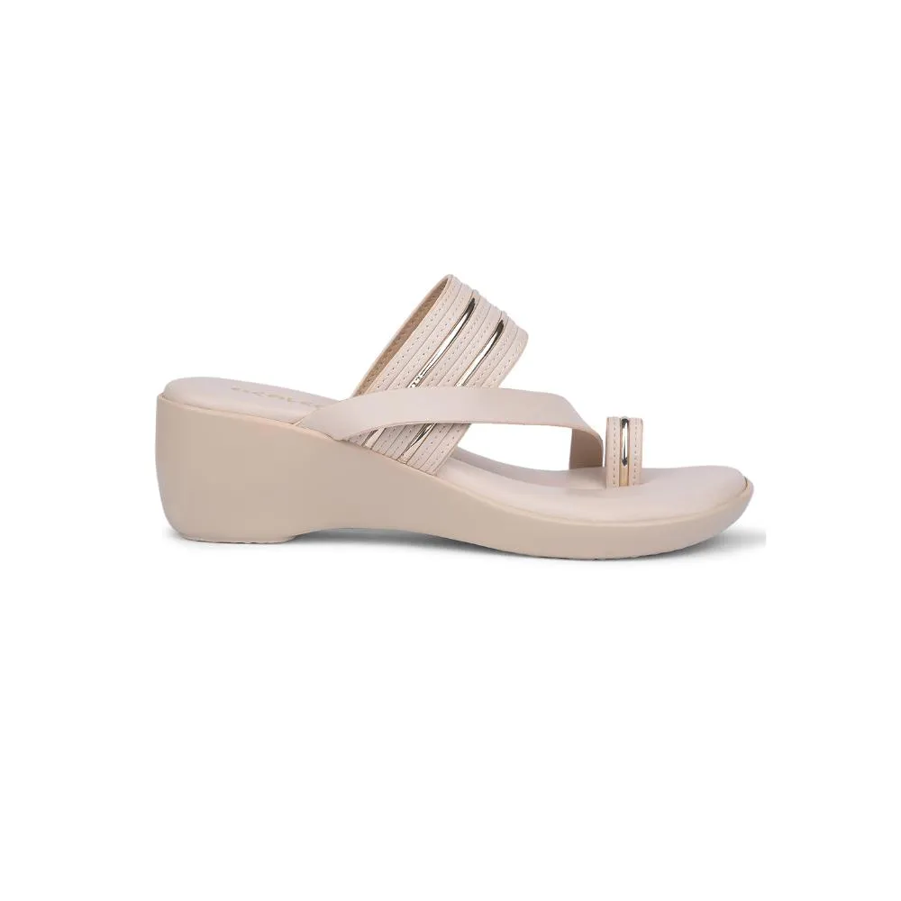 Healers By Liberty Women LAX-12 Cream Wedges Fashion Slippers