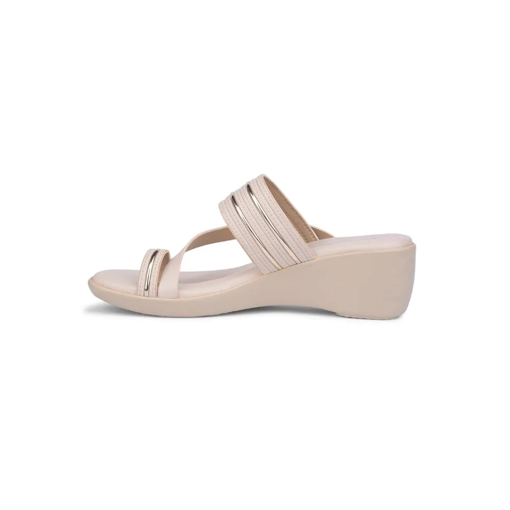 Healers By Liberty Women LAX-12 Cream Wedges Fashion Slippers