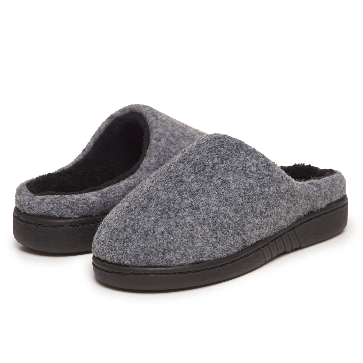 Lucky Brand Boy's Faux Wool Clog Slippers with Memory Foam