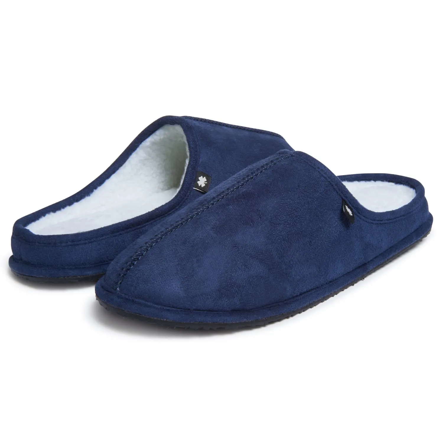 Lucky Brand Mens Microsuede Memory Foam Sherpa Clog Slippers, Warm Fuzzy Bedroom Slipper, Comfortable Indoor Outdoor House Shoes