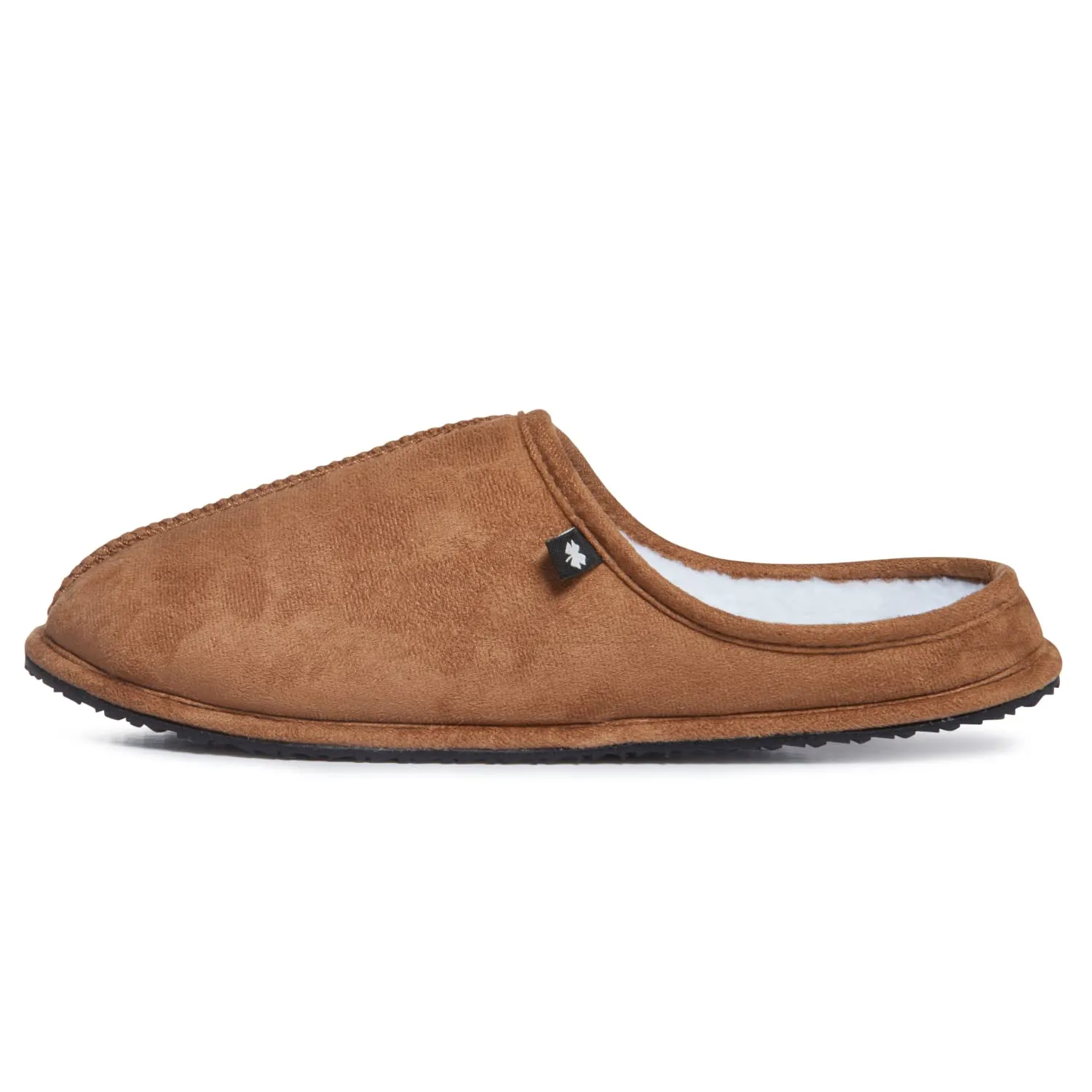 Lucky Brand Mens Microsuede Memory Foam Sherpa Clog Slippers, Warm Fuzzy Bedroom Slipper, Comfortable Indoor Outdoor House Shoes