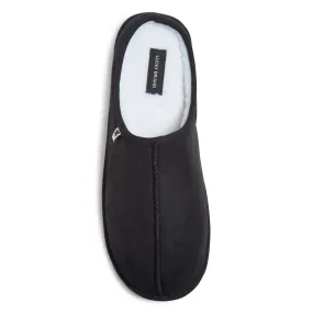 Lucky Brand Mens Microsuede Memory Foam Sherpa Clog Slippers, Warm Fuzzy Bedroom Slipper, Comfortable Indoor Outdoor House Shoes