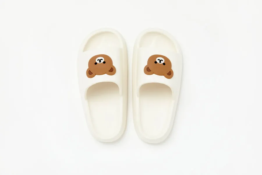 Pom Pom Slippers: Bear 245 (White)