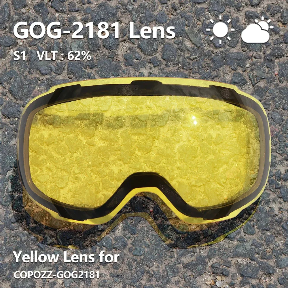 Professional Magnetic Ski Goggles for Men & Women UV400 Protection Anti-fog Snowboard Ski Glasses