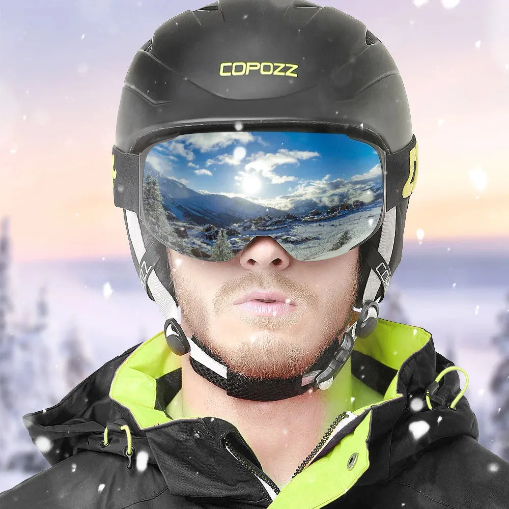 Professional Magnetic Ski Goggles for Men & Women UV400 Protection Anti-fog Snowboard Ski Glasses