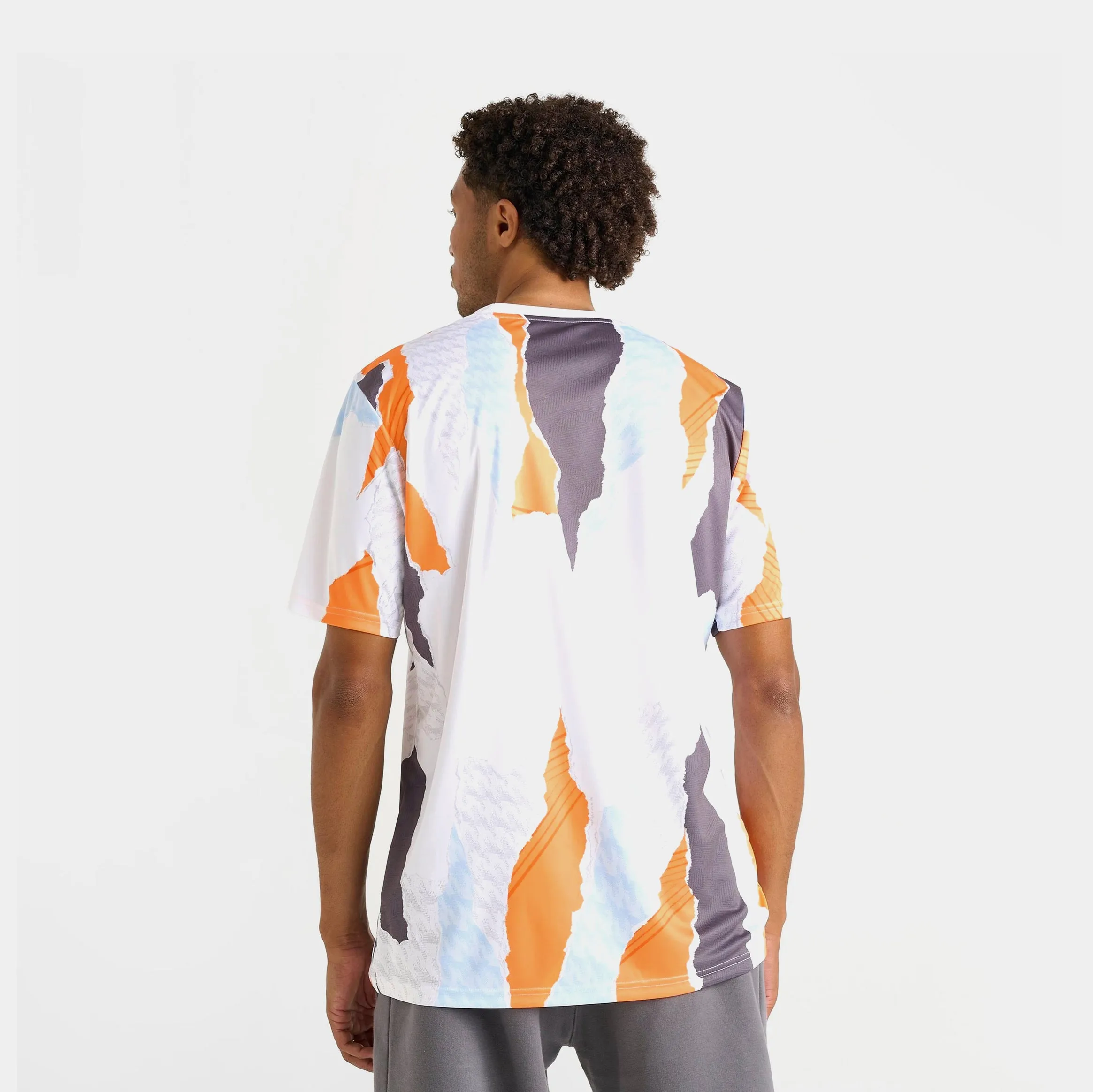 Real Madrid CF Elite Pre Match Soccer Mens Jersey (White/Orange)