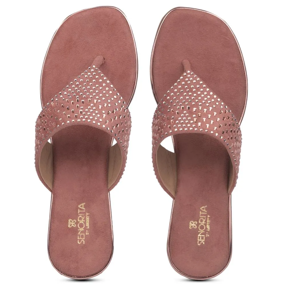 Senorita By Liberty Women STY-71 Peach Casual Slippers
