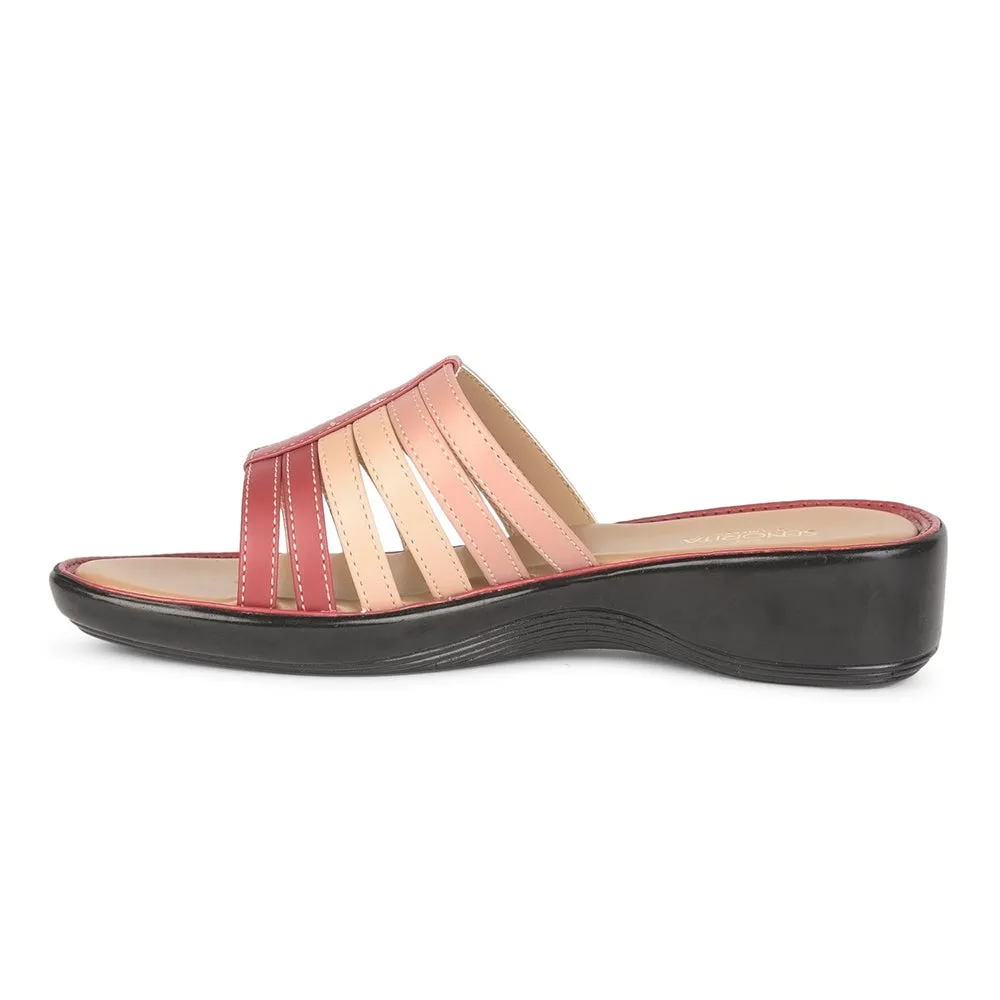 Senorita Casual (Red) Slippers For Ladies DZL-810 By Liberty