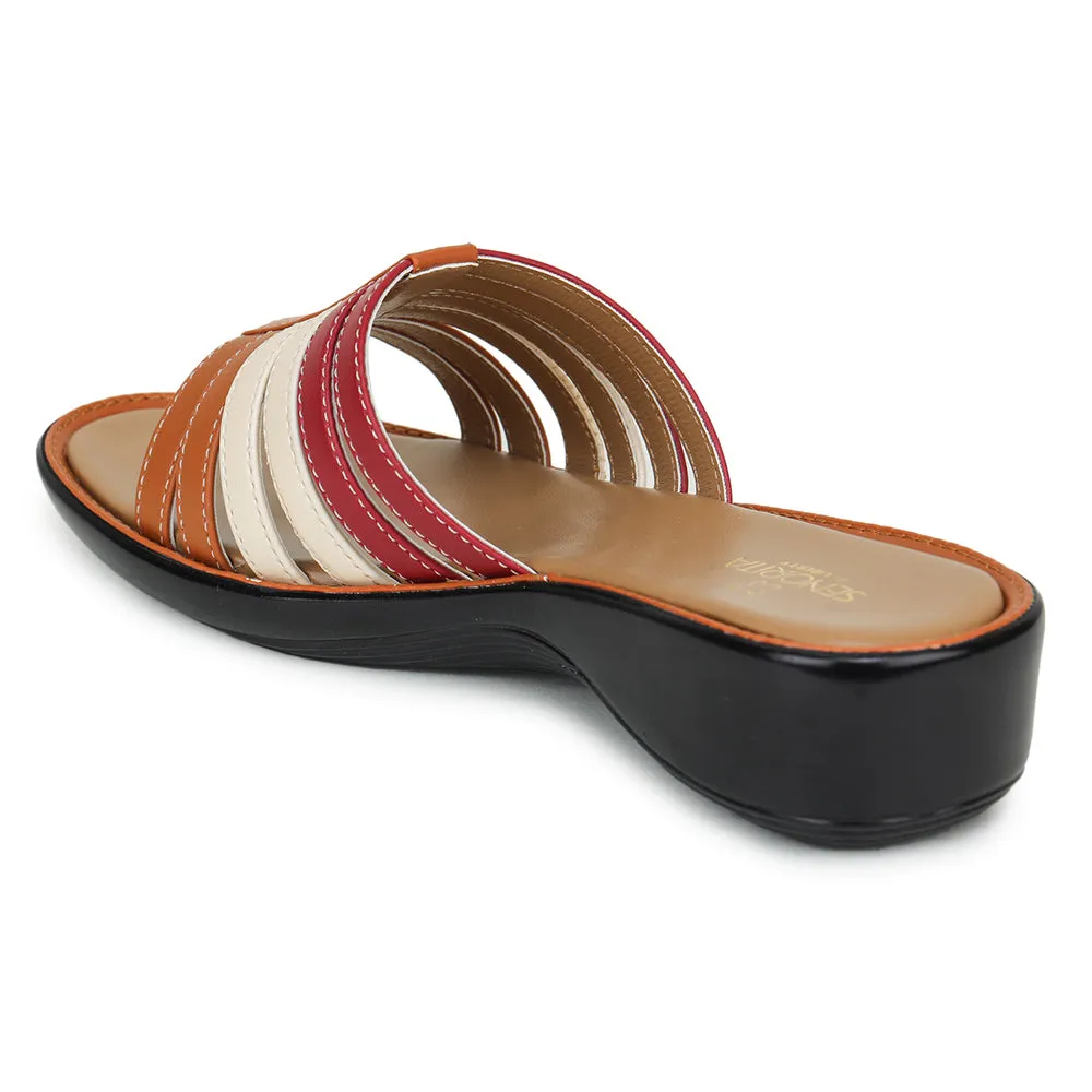 Senorita Casual (Tan) Slippers For Women DZL-810 By Liberty
