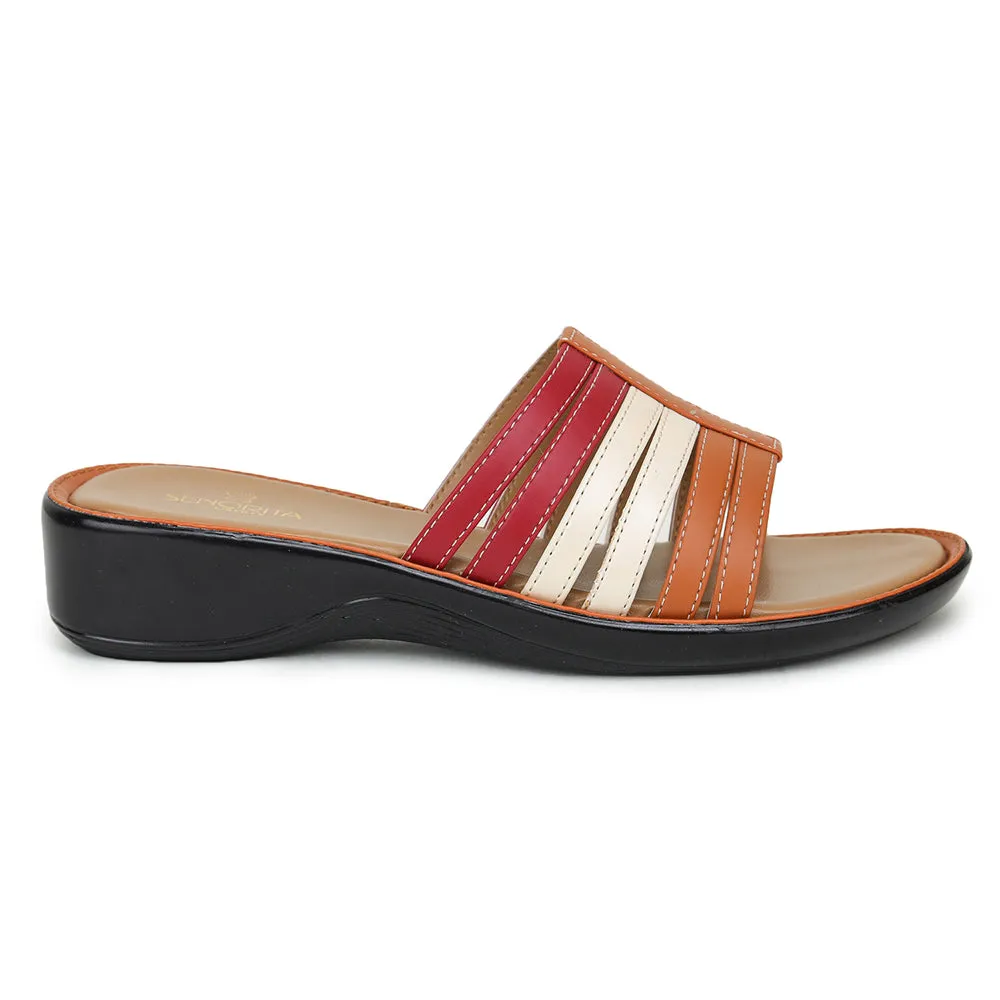 Senorita Casual (Tan) Slippers For Women DZL-810 By Liberty