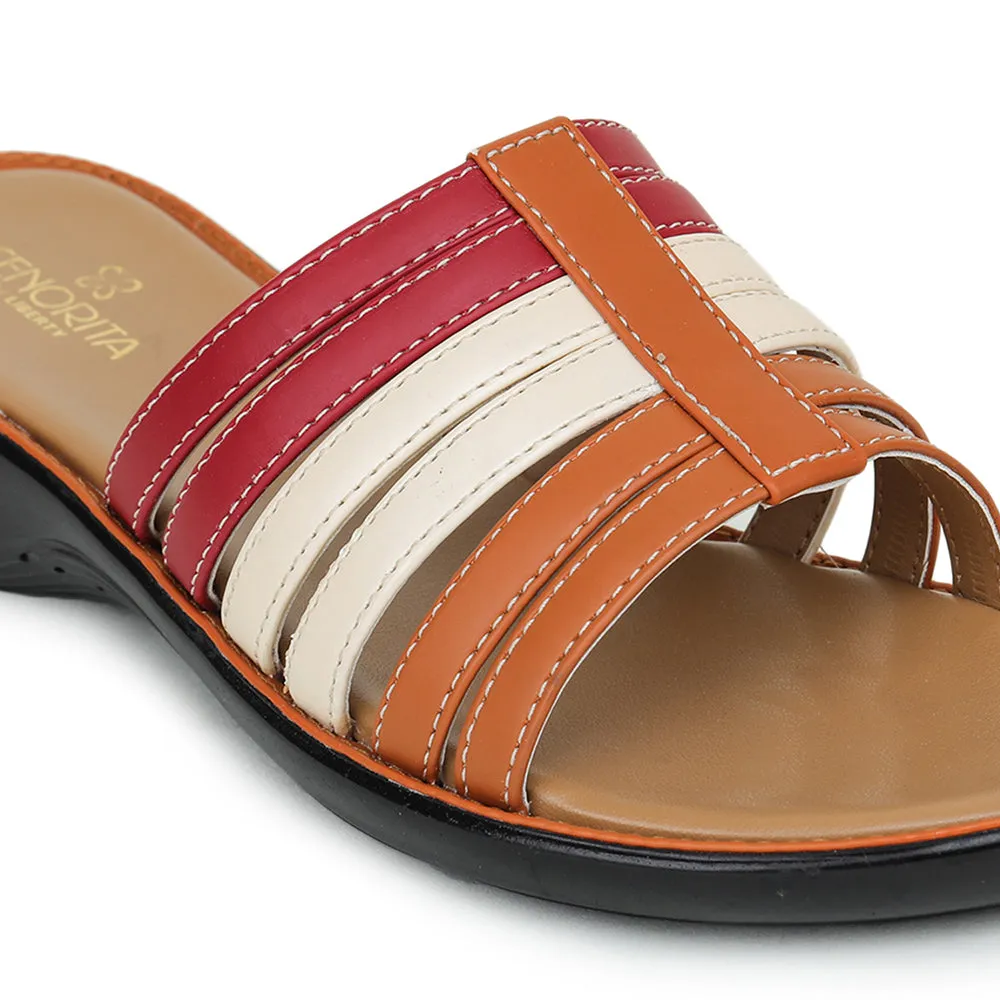 Senorita Casual (Tan) Slippers For Women DZL-810 By Liberty