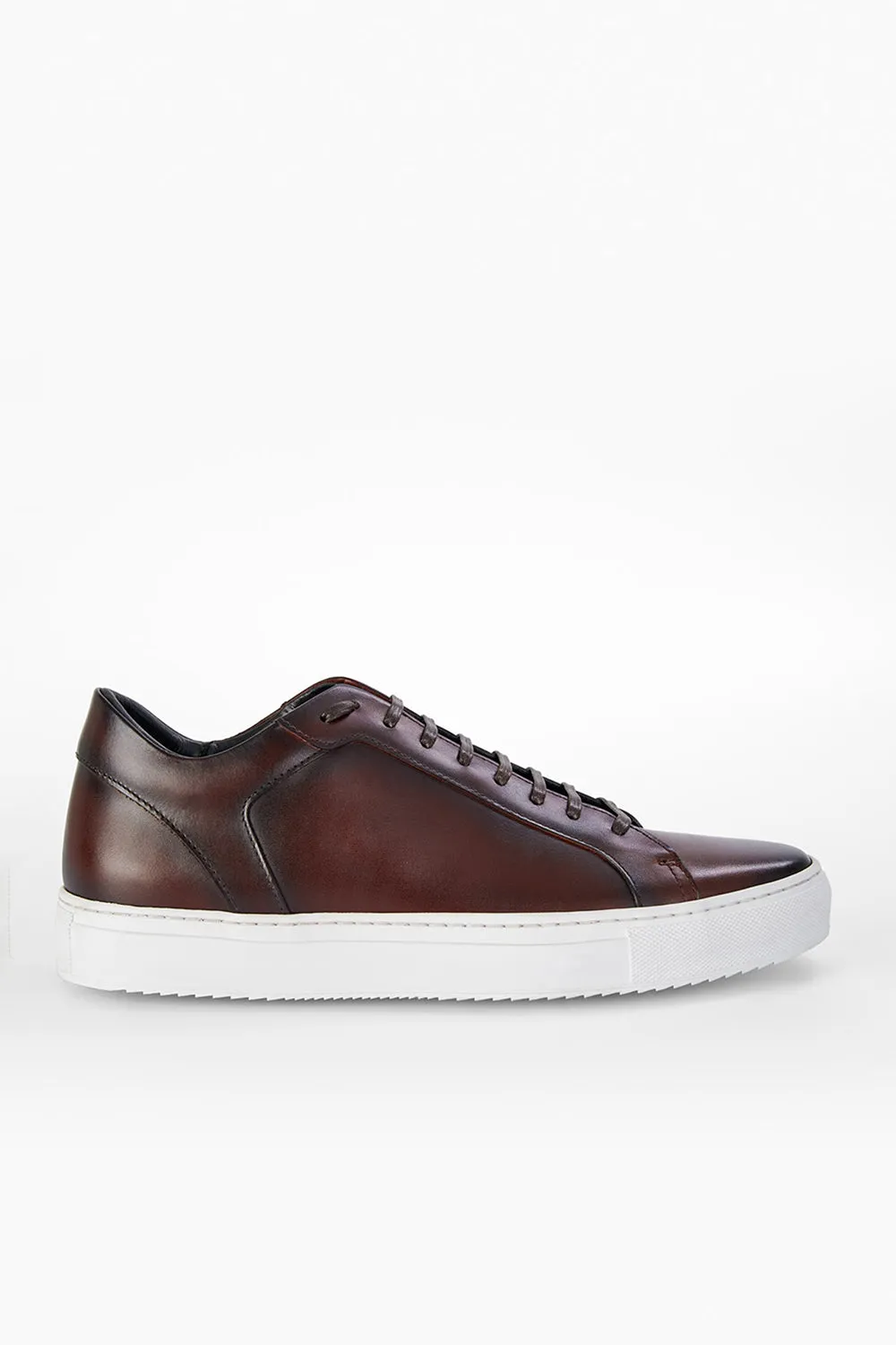 SOHO chestnut patina sneakers.