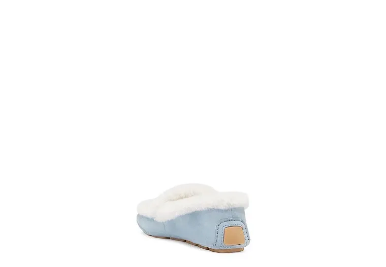 STUART WEITZMAN OWEN BUCKLE SHEARLING SUEDE LOAFERS