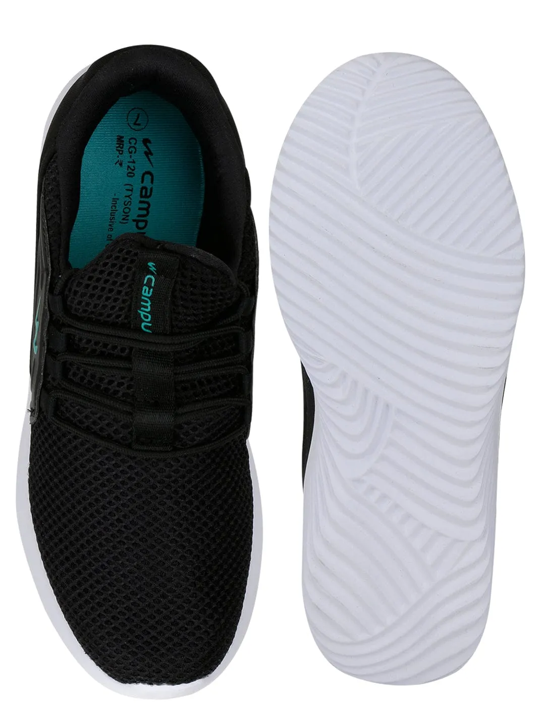 TYSON Pro Black Men's Walking Shoes