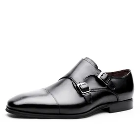 West Louis™ Luxury Genuine Leather Oxford Shoes With Double Buckle