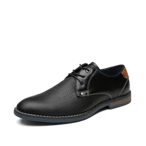 West Louis™ Unique Pattern Classic Leather Dress Shoes