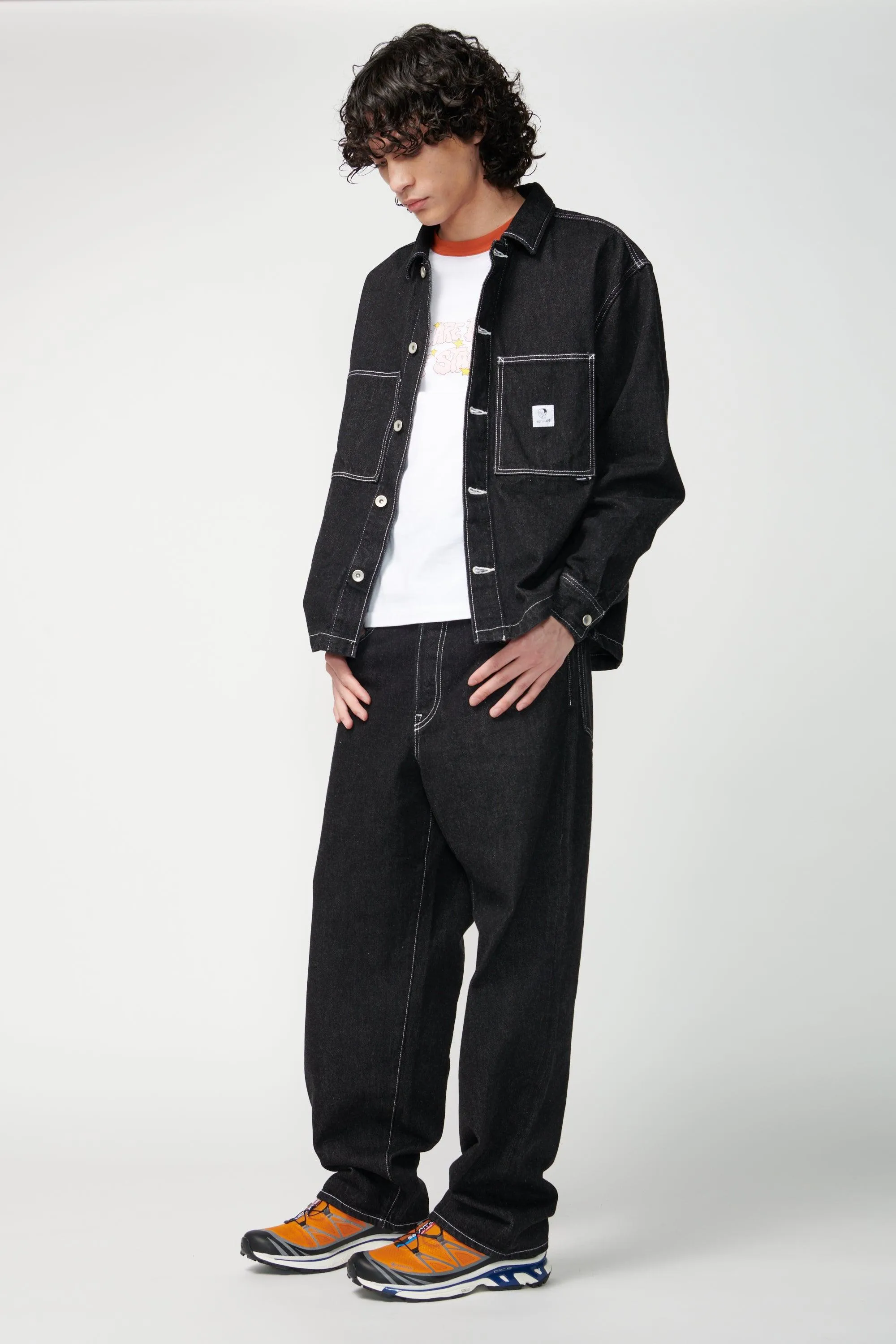 Wide Leg Denim Pants