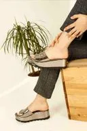 Women's Padded Slippers Platinum Mirror