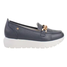 Zanni Ladies Platform Loafers - Makkari One - Navy
